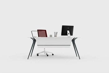 Çağın Ofis Mobilyaları Deep Tekli Etajersiz Masa 140 x 80 x 75 (77) cm Lake Beyaz Ofis Masa