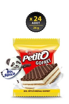Eti Petito Bol Sütlü Kremalı Sade Kakaolu Gofret 26 G X 24 Adet