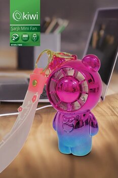 Kiwi Şarjlı Portatif Taşınabilir Ultra Sessiz Mini Fan