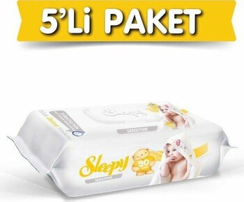 Sleepy Sensitive Islak Havlu 90LI 5'li