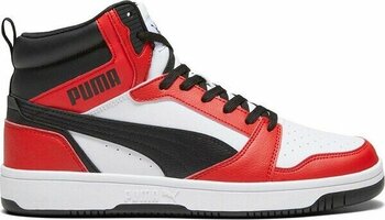 Puma Rebound v6 Beyaz Erkek High Sneaker - 40 - Beyaz - Kırmızı - Siyah
