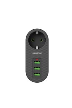 Polosmart Mp11 3 Usb Li Termal Akım Korumalı Priz Siyah