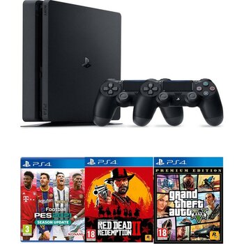 SONY Playstation 4 Ps4 Slim 1 Tb Oyun Konsolu+ 2. Oyun Kolu+ 15 Tane Dijital Oyun