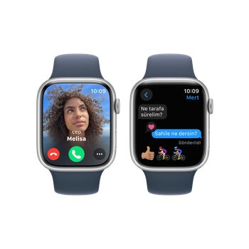 Apple Watch S9 41mm Gümüş-Mavi SB - M/L Akıllı Saat
