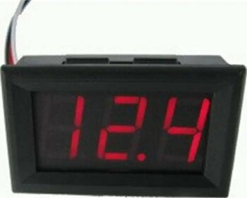 Robodünya-h27v 3.5-30v 2 Kablolu Dc Kırmızı Voltmetre