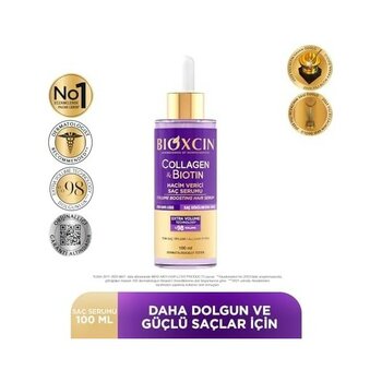 Mena Rise Bioxcin Collagen & Biotin Saç Serumu 100 ml – Saç Dökülmesine Karşı, Hacimlendirici, Hidrolize Kolajen, Biotin ve Biocomplex B11 Içerikli