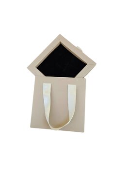 ÖZER KUTU Toprak rengi 6 Adet Çekmeceli ve Çantalı Karton Kolye&Mini set Kutusu (12x12 cm )