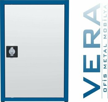 Çelik Dosya Dolabı Metal Dolap Ofis Dolapları Arşiv , Garaj , Bahçe , Kiler , Balkon 50X42X75 - Mavi - Gri