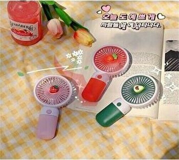 3 Kademeli Şarjlı Mini Fan Masa Üstü Vantilatörü USB Soğutucu Sessiz El Fanı Revopro - Kahverengi