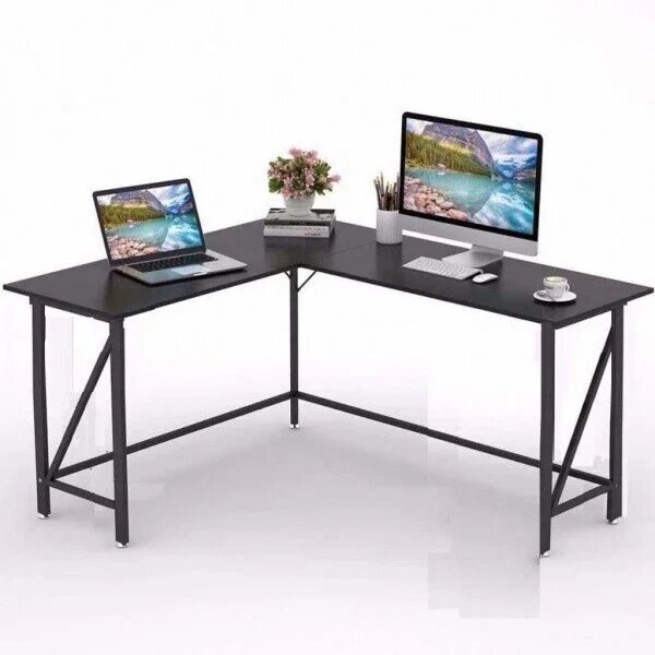 Zizuva Tasarım 150x50x75 CM Siyah Köşe Çalışma Masası