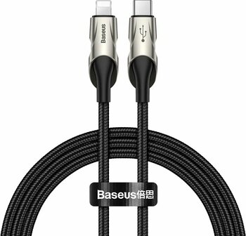 Baseus Fish Eye 1 m Siyah Type-C to Lightning Şarj Kablosu