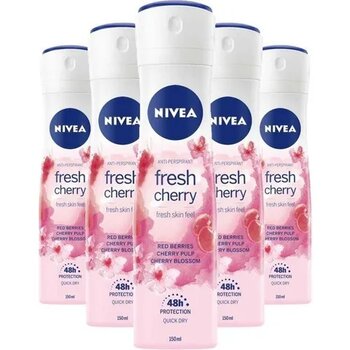 Nivea Fresh Cherry 5x150 ml Kadın Deodorant