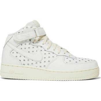 Nike Air Force 1 Af1 Mid Leather Unisex Sneaker Hakiki Deri Bilekli Günlük Spor Ayakkabı Kırık Beyaz - 42,5