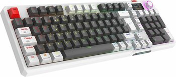 Rampage LOYAL Gri/Beyaz USB Hot Swap RGB Red Switch Mekanik Gaming Oyuncu Klavye