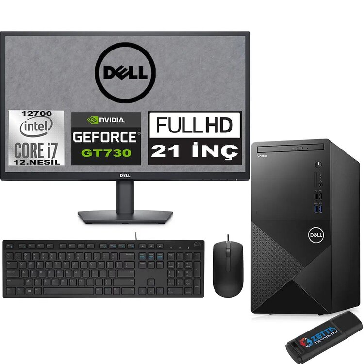 Dell Vostro 3910 Mt Nvidia GeForce GT730-4GB 48 GB 4TB SSD 21n3910gt730u25 Masaüstü Bilgisayar