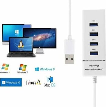 4 Port Usb 3.0 Hub Usb Çoklayıcı 5gbps Chipli Versiyon