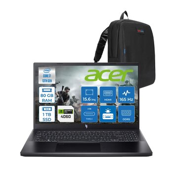 Acer Nitro V 15 ANV15 Intel Core I7 13620H 80GB Ddr5 1tb SSD 8GB/RTX4060 75W 15.6" Fhd IPS 165HZ Freedos Gaming Laptop NHQQEEY002F23+ZETTAÇANTA