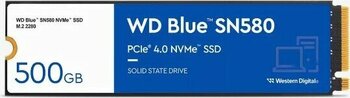 500GB Wd Blue M.2 Nvme SN580 Gen4 WDS500G3B0E 4000/3600MB/S SSD