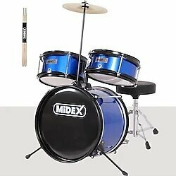 Midex CD300X-BL Mavi Akustik Çocuk Bateri Seti