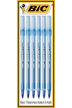 Bic Tükenmez Kalem Round Stick 1.0 Mm Mavi 6 Adet