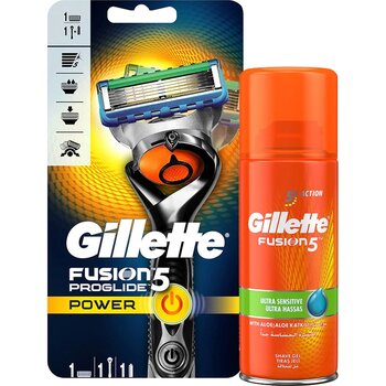 Gillette Fusion Proglide Flexball Power Tıraş Makinesi + Ultra Hassas Tıraş Jeli 75 Ml