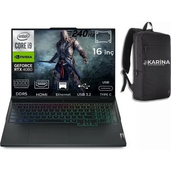 Lenovo Legion Pro 7 16IRX9H Intel Core I9-14900HX 83DE0086TR-007 64GB 2tb RTX4080 12GB Freedos 16 Inç 240Hz Wqxga Taşınabilir Bilgisayar