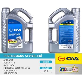 Motor Yağı 5w30 3.2 Lt Platınum Partiküllü-dpf Tam Sentetik Apı Sn/cf 5w30 55175990 6 Adet