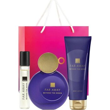 Shopwave Avon Far Away Beyond The Moon Kadın Parfüm Seti, Edt, Losyon, Sprey Parfüm, Hediye Çantası
