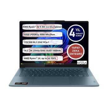 Lenovo Yoga Pro 7 14asp10 83lx000ltr Ryzen Ai 9 365 32 Gb 1 Tb Ssd 14.5" Dos Dizüstü Bilgisayar