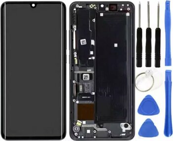 Xiaomi Mi Note 10 Lite Uyumlu Çıtalı Lcd Ekran Dokunmatik Siyah + Tamir Seti