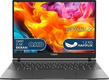 Casper Nirvana Z100 İ5-1335U 16Gb Lpddr5 1Tb Ssd 14" W11h Oniks Siyah Laptop Z100.1335-Bf00a-S-Q
