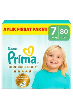 Prima Premium Care Bebek Bezi 7 Beden 80 Adet Aylık Fırsat Paketi