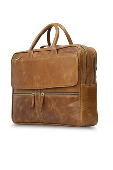 New Life Promosyon nl Antik Taba Mega Boy Kahverengi Hakiki Deri 40 x 30 x 11 cm Evrak Çantası