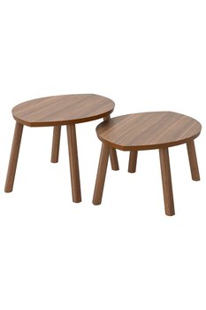 IKEA Sehpa Seti, Ceviz Kaplama, Uzunluk: 72 cm Genişlik: 47 cm