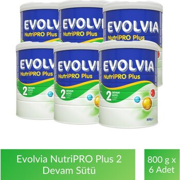 Evolvia NutriPro PLUS 2 Toz Devam Sütü 800 gr x 6 Adet Sütlü İçerik ile Bebekler İçin