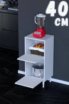 Modilayn Loya 32,5 cm Derinlik, 1 Küçük Kapaklı Çok Amaçlı Mutfak Dolabı (Farklı Ölçü Seçenekleri İle)