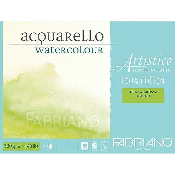 Fabriano Artistico Traditional White 26 x 36 cm 12 Yaprak Sulu Boya Defteri Blok