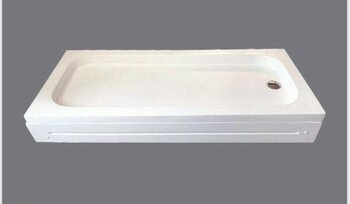 80X110 Dikdörtgen Panelli ve Ayaklı Akrilik Duş Teknesi