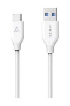Anker Powerline 0,9 m Beyaz USB Type-C to USB 3.0 Şarj/Data Kablosu