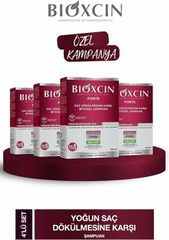 Bioxcin Forte Şampuan 4lü Fırsat Paketi 4 Adet 300 ml Yoğun Dökülme Karşıtı Şampuan