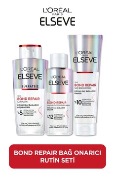 ELSEVE Bond Repair Bağ Onarıcı Saç Bakım Seti Şampuan + Bakım Kremi + Şampuan Öncesi Kurtarıcı Bakım