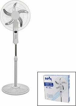 18 İnc 45 Cm Kumandalı Sanayi Tipi Ayaklı Vantilatör 5-Metal Pervane 3-Kademe Hız 65w Y:137cm