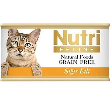 Nutri Feline Tahılsız Sığır Etli 85 gr Konserve Kedi Maması