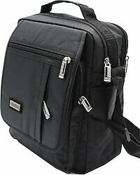 SEVENTEEN Erkek Siyah Çokgözlü El Ve Omuz Askılı Çanta