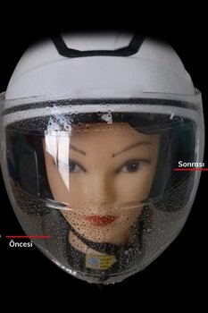 Buffer Buğu Önleyici Motosiklet Kaskı Vizörü Su Geçirmez Dayanıklı Çizik Koruma Filmi