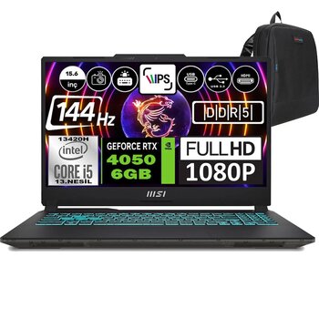 Msı Cyborg 15 Intel Core I5 13420h 64gb 512gb Ssd Rtx4050 6gb Windows 11 Pro 15.6" Fhd 144hz Taşınabilir Bilgisayar A13ve1478xtrwp09 + Zetta Çanta