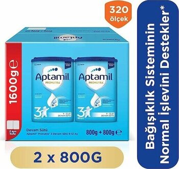 Aptamil 3 Prebiyotikli Devam Sütü 800 G X 2 Adet 1600 G