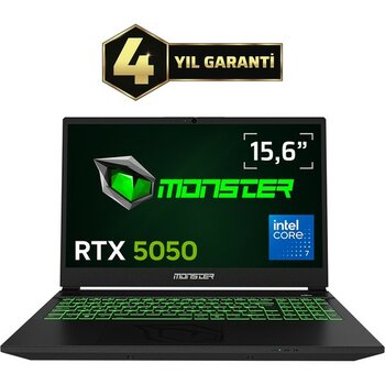 Monster Abra A5 V22.2.5 Intel Core 7 250H 32 GB RAM 1 TB SSD 8 GB RTX 5050 Windows 11 Home 15,6" FHD 144 Hz Oyun Bilgisayarı