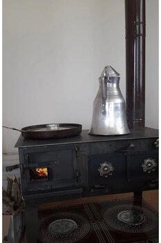 KAAN KUZİNE 90 Lık Tuğlalı Döküm Izgaralı Kuzine Soba Kömür Sobası Fırınlı Karadeniz Kuzinesi