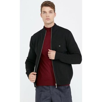 Sementa Nakış Detaylı Cepli Erkek Triko Ceket - Siyah - L